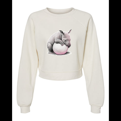 Rhinoceros holding a balloon Bella canvas hoodie 7505